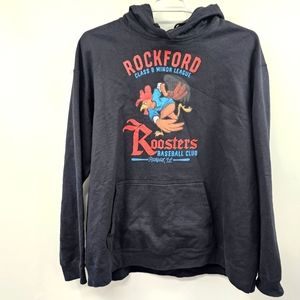 Rockford Rooster Baseball Club Black Red Sweatshirt Size 2X